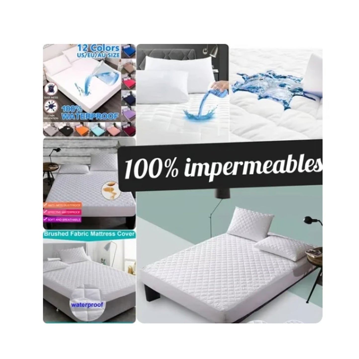 ☁️🐏Cubre Colchon Impermeable 💦🛌⭐️⭐️⭐️⭐️⭐️