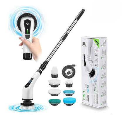 🔌🌊 CEPILLO DE LIMPIEZA ELÉTRICO 7 EN 1 🌟 🏠💪