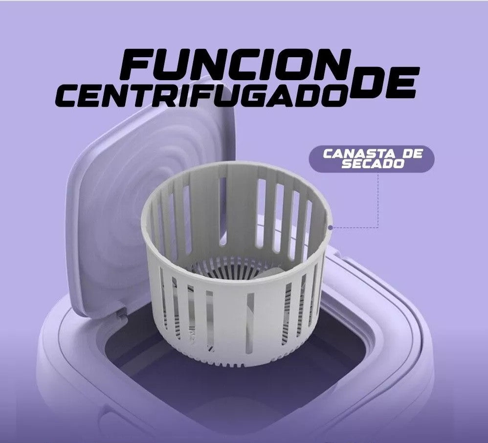 Mini Lavadora Portatil con Secado 🧼👕, Fácil de transportar