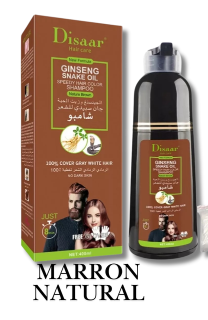 SHAMPOO TINTE CUBRE CANAS DISAAR® - Resultados desde el primer uso 💯✔️