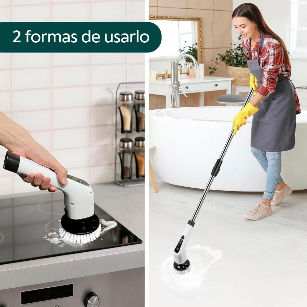 🔌🌊 CEPILLO DE LIMPIEZA ELÉTRICO 7 EN 1 🌟 🏠💪