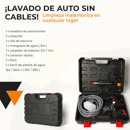 Pistola Lavadora Portátil 💦(Super Potente💪) 2 baterias🔋48W⚡
