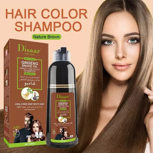 SHAMPOO TINTE CUBRE CANAS DISAAR® - Resultados desde el primer uso 💯✔️