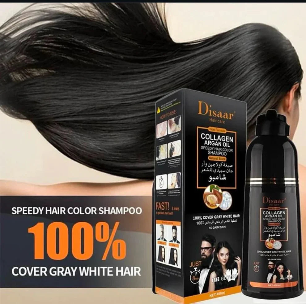 SHAMPOO TINTE CUBRE CANAS DISAAR® - Resultados desde el primer uso 💯✔️