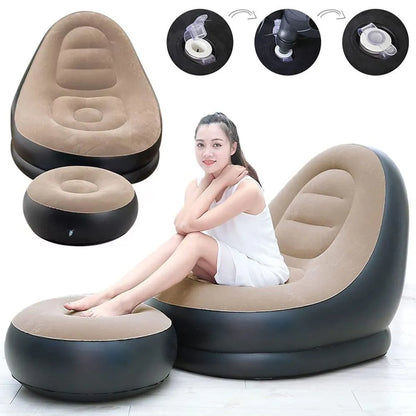 Sillon Inflable Con Reposa Pies👣☁️