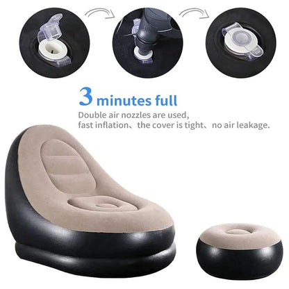Sillon Inflable Con Reposa Pies👣☁️