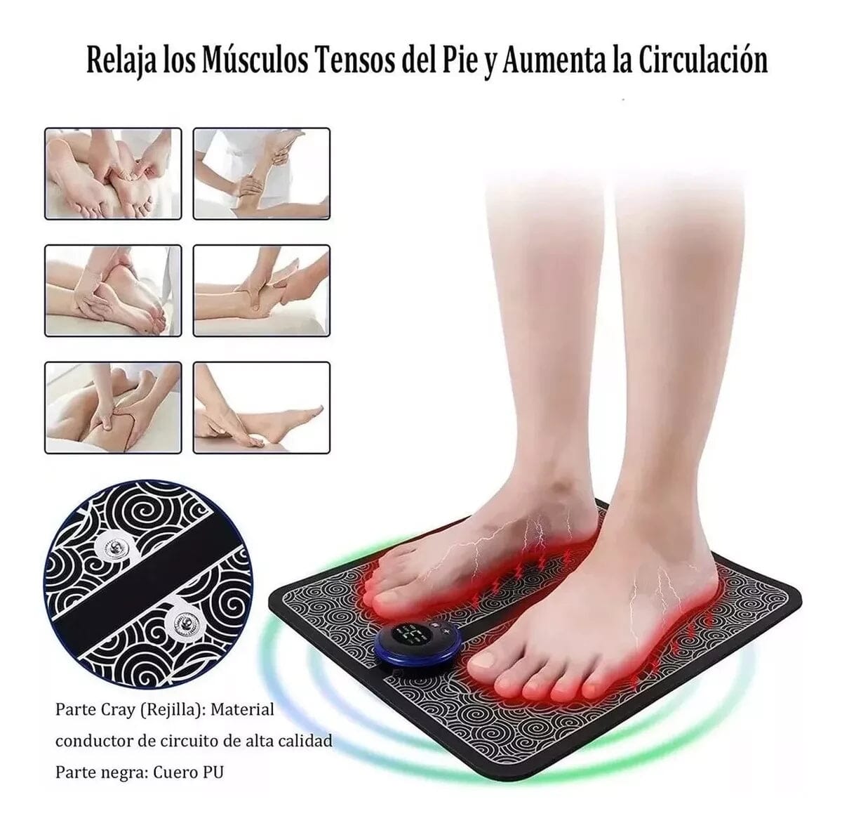 TAPETE MASAJEADOR DE PIES REDUCE EL DOLOR Y LA HINCHZÓN 👣 Salud Tienda Aparatto 